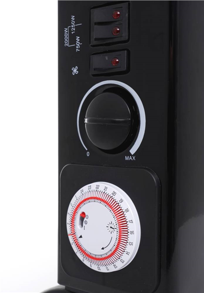 Tagred TA903, Elektrický konvektor s termostatem 2000W, turbo vzduchu, časovač, černý