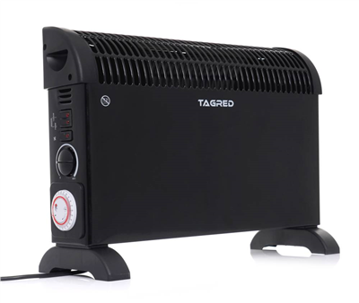 Tagred TA903, Elektrický konvektor s termostatem 2000W, turbo vzduchu, časovač, černý