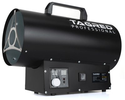 Tagred TA961, Plynový ohřívač 15 kW, hadice, redukce, termostat, LCD
