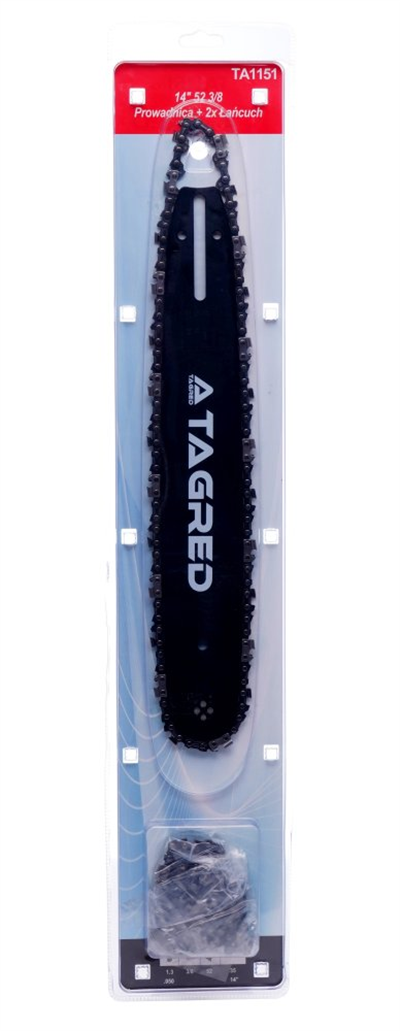 Vodicí lišta na řetězové pily a 2 řetězy, 35 cm, 3/8