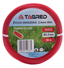 TAGRED TA472 Žací struna hvězdicová do křovinořezu, 2,4 mm x 50 m