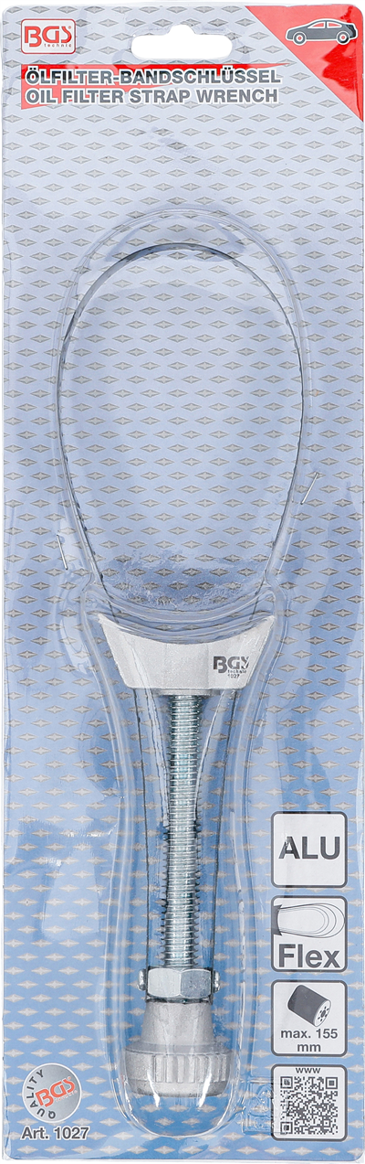 BGS 1027, Klíč na olejové filtry pružinová pásová ocel hliníkový tlakový odlitek O 110 - 155 mm