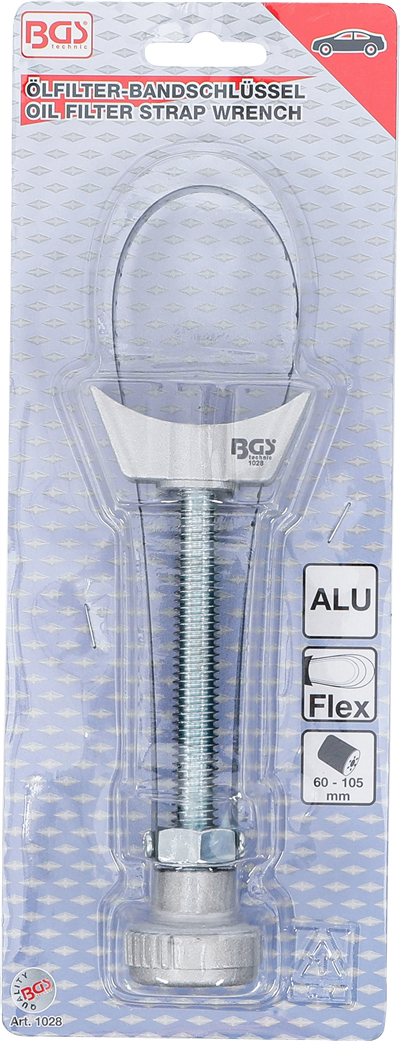 BGS 1028, Klíč na olejové filtry pružinová pásová ocel hliníkový tlakový odlitek O 60 - 105 mm