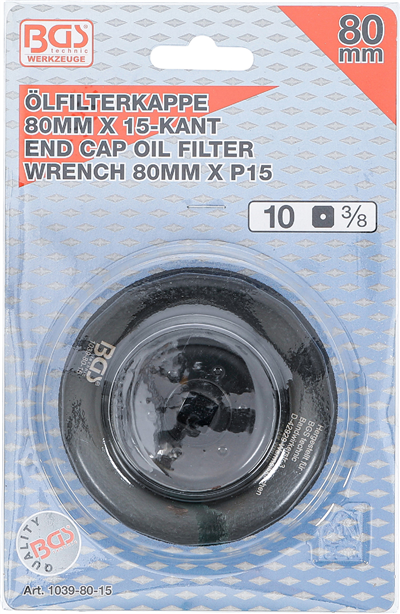 BGS 1039-80-15, Klíč na olejové filtry 15hranný O 80 mm pro Honda, Mazda, Nissan, Opel