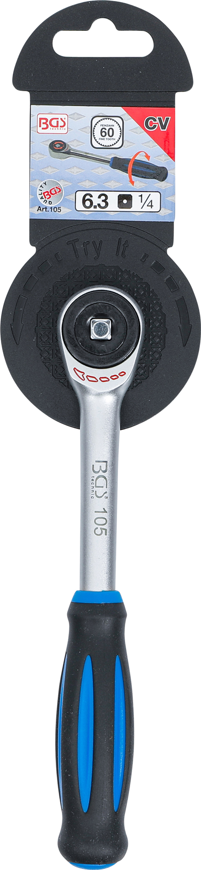 BGS 105, Přepínací ráčna s otočnou rukojetí 6,3 mm (1/4
