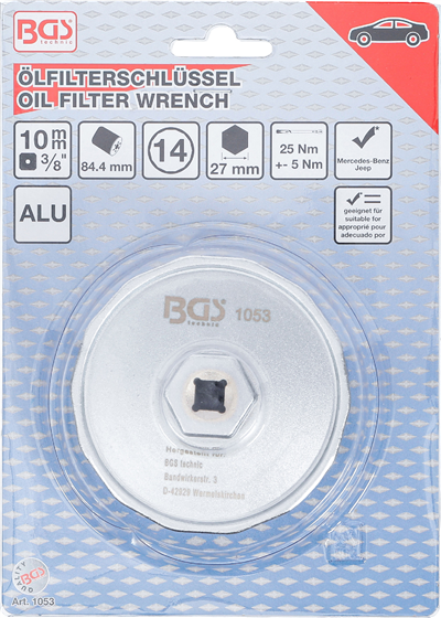 BGS 1053, Klíč na olejové filtry 14hranný O 84,4 mm pro Jeep, Mercedes-Benz, Dodge