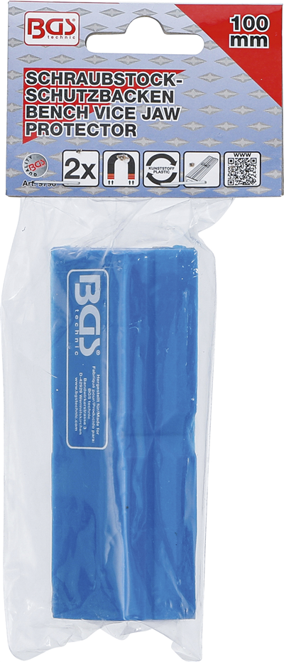 BGS 9796, Sada ochranných čelistí na svěrák plast šířka 100 mm 2dílná