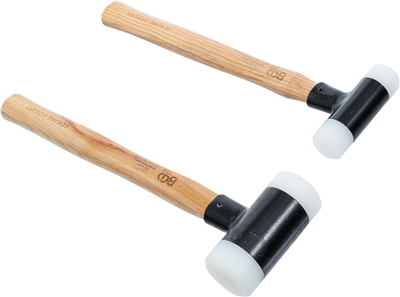 BGS 1859, Sada paliček s nylonovou hlavou násada Hickory bez zpětného rázu O 30 / 45 mm 300 / 550 g 2dílná