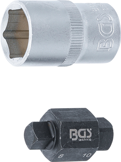 BGS 8991, Hlavice pro olejové výpusti čtyřhran 8 mm / 10 mm