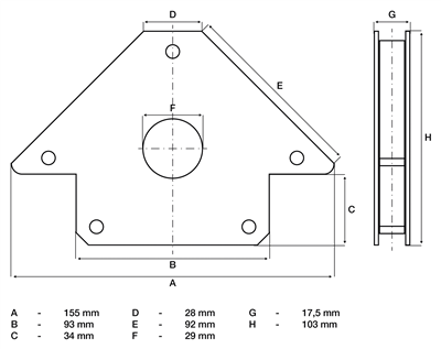 BGS 3008, Pomocný magnet pro sváření úhlů