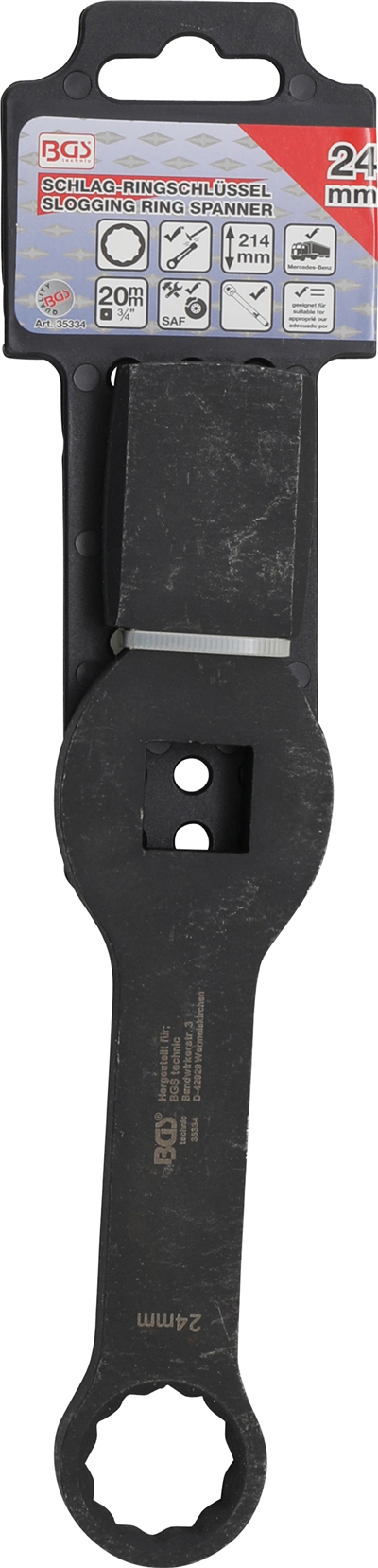 BGS 35334, Rázový očkový klíč dvanáctihranný oboustranný 24 mm