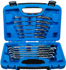 BGS technic 6180 BGS 6180, Sada ráčnových očkoplochých klíčů s dvojitým kloubem kloubové 8 - 19 mm 12dílná