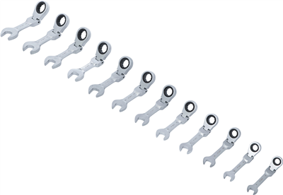 BGS 6543, Sada ráčnových očkoplochých klíčů krátké kloubové 8 - 19 mm 12dílná