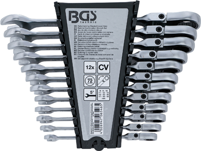 BGS 6546, Sada ráčnových očkoplochých klíčů kloubové 8 - 19 mm 12dílná