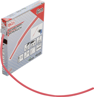 BGS 6848-1, Teplem smrštitelná trubička v krabici červená O 5 mm 6 m