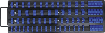 BGS 6871, Sada kolejnic pro nástrčné hlavice s 80 klipy pro hlavice 6,3 mm (1/4