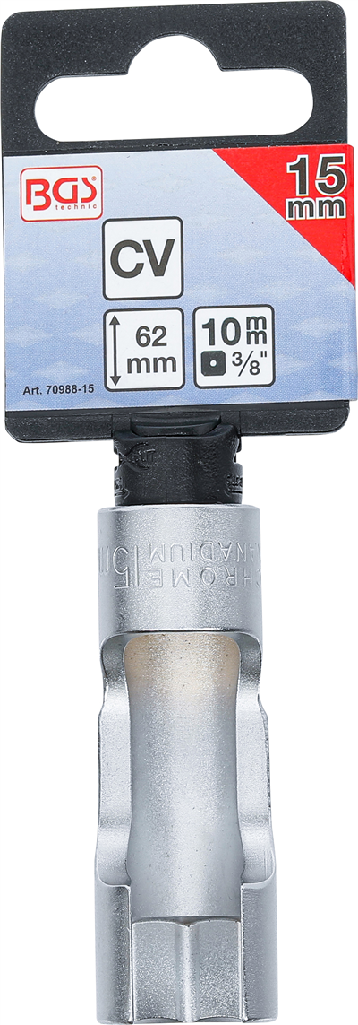 BGS 70988-15, Speciální vložka pro nástrčné klíče, drážkovaná 10 mm (3/8