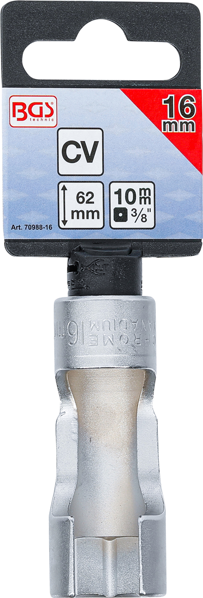 BGS 70988-16, Speciální vložka pro nástrčné klíče, drážkovaná 10 mm (3/8