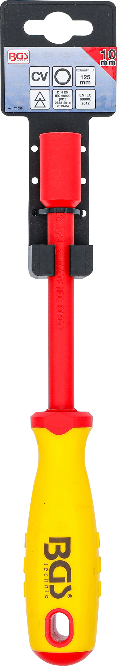 BGS 71090, Šroubovák na nástrčné klíče VDE šestihran 10 mm Délka čepele 125 mm