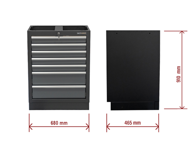 Matabro MB-TGC1307, Dílenská skříňka 7 šuplíků 680x458x910 mm