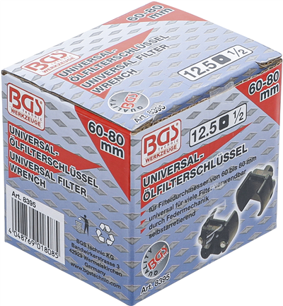 BGS 8395, Univerzální klíč na olejové filtry 12,5 mm (1/2