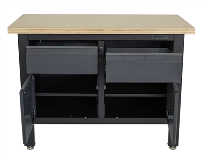 Matabro MB-TSK5422-L, Pracovní dílenský stůl 2 zásuvky 2 skříňky 1200 x 600 x 860 - 900 mm