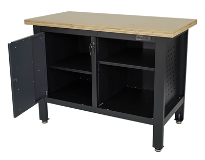 Matabro MB-TSK5410-L, Pracovní dílenský stůl 1 skříňka 1 police 1200 x 600 x 860 - 900 mm