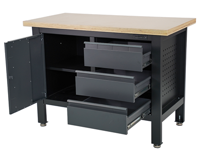 Matabro MB-TSK5413-L, Pracovní dílenský stůl 3 zásuvky 1 skříňka 1200 x 600 x 860 - 900 mm