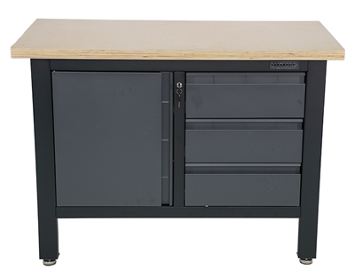 Matabro MB-TSK5413-L, Pracovní dílenský stůl 3 zásuvky 1 skříňka 1200 x 600 x 860 - 900 mm