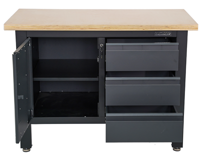 Matabro MB-TSK5413-L, Pracovní dílenský stůl 3 zásuvky 1 skříňka 1200 x 600 x 860 - 900 mm