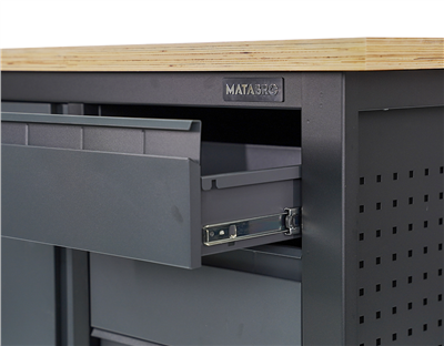 Matabro MB-TSK5413-L, Pracovní dílenský stůl 3 zásuvky 1 skříňka 1200 x 600 x 860 - 900 mm