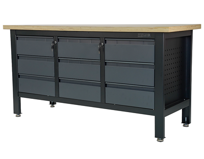 Matabro MB-TSK7509-L, Pracovní dílenský stůl 9 zásuvek 1690 x 600 x 860 - 900 mm
