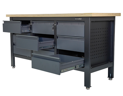 Matabro MB-TSK7509-L, Pracovní dílenský stůl 9 zásuvek 1690 x 600 x 860 - 900 mm