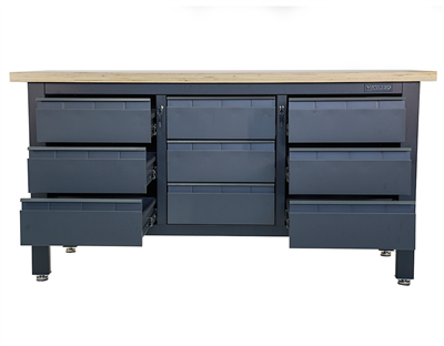 Matabro MB-TSK7509-L, Pracovní dílenský stůl 9 zásuvek 1690 x 600 x 860 - 900 mm