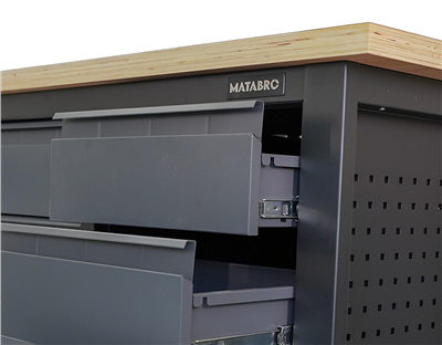 Matabro MB-TSK7509-L, Pracovní dílenský stůl 9 zásuvek 1690 x 600 x 860 - 900 mm