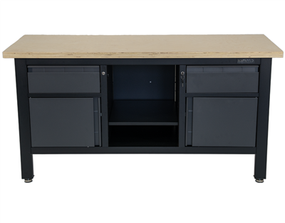 Matabro MB-TSK7522-L, Pracovní dílenský stůl 2 zásuvky 2 skříňky 1 police 1690 x 600 x 860 - 900 mm
