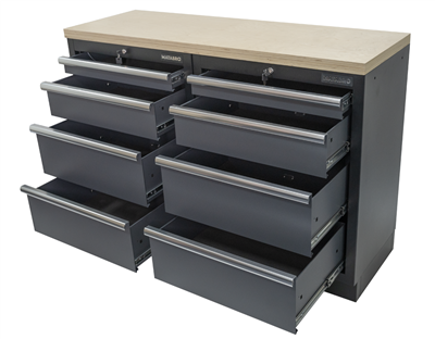 AKČNÍ SET Dílenské skříňky MB-TGC1304 s dřevěnou pracovní deskou MB-TGW53