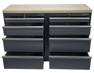 AKČNÍ SET Dílenské skříňky MB-TGC1304 s dřevěnou pracovní deskou MB-TGW53