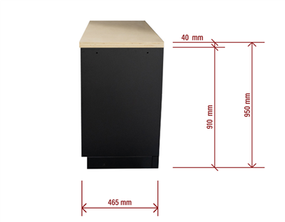 AKČNÍ SET Dílenské skříňky MB-TGC1305 s dřevěnou pracovní deskou MB-TGW53