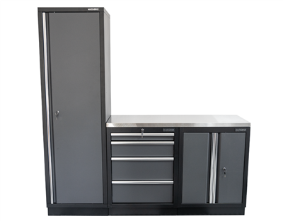 AKČNÍ SET Sestava 3 ks dílenského nábytku SET-CA01018 s nerezovou pracovní deskou MB-TGW53S