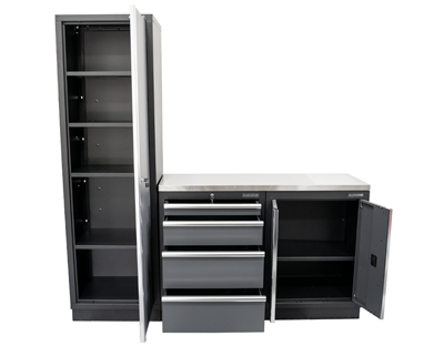 AKČNÍ SET Sestava 3 ks dílenského nábytku SET-CA01018 s nerezovou pracovní deskou MB-TGW53S