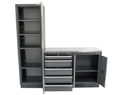 AKČNÍ SET Sestava 3 ks dílenského nábytku SET-CA01020 s nerezovou pracovní deskou MB-TGW53S