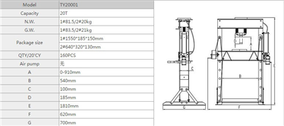 Hydraulický lis 20t BR20001 (TY20001)