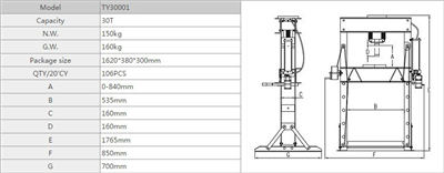 Hydraulický lis 30t