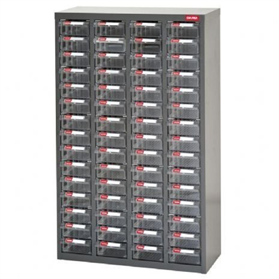 Galvanizovaný kovový organizér pro dílenský materiál a díly s 60 zásuvkami