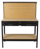 AHProfi WT1002A Pracovní stůl ECONOMY s děrovanou deskou, dvěma šuplíky a odkládacím prostorem