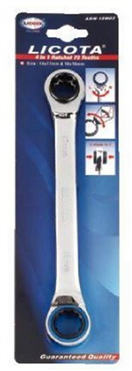 Licota LIARW15M02 Ráčnový očkový klíč oboustranný 4 v 1
