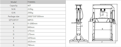 Hydraulický lis 40t