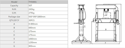 Hydraulický lis 50t