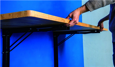 Sklopný pracovní stůl na zeď 1200 x 580 mm
